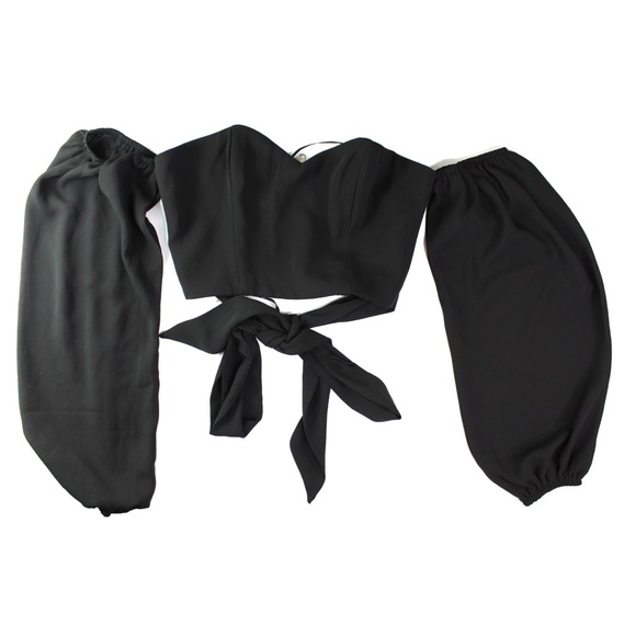 Superdown Maya Cropped Long Sleeve Top XS Preowned - Picture 2 of 11